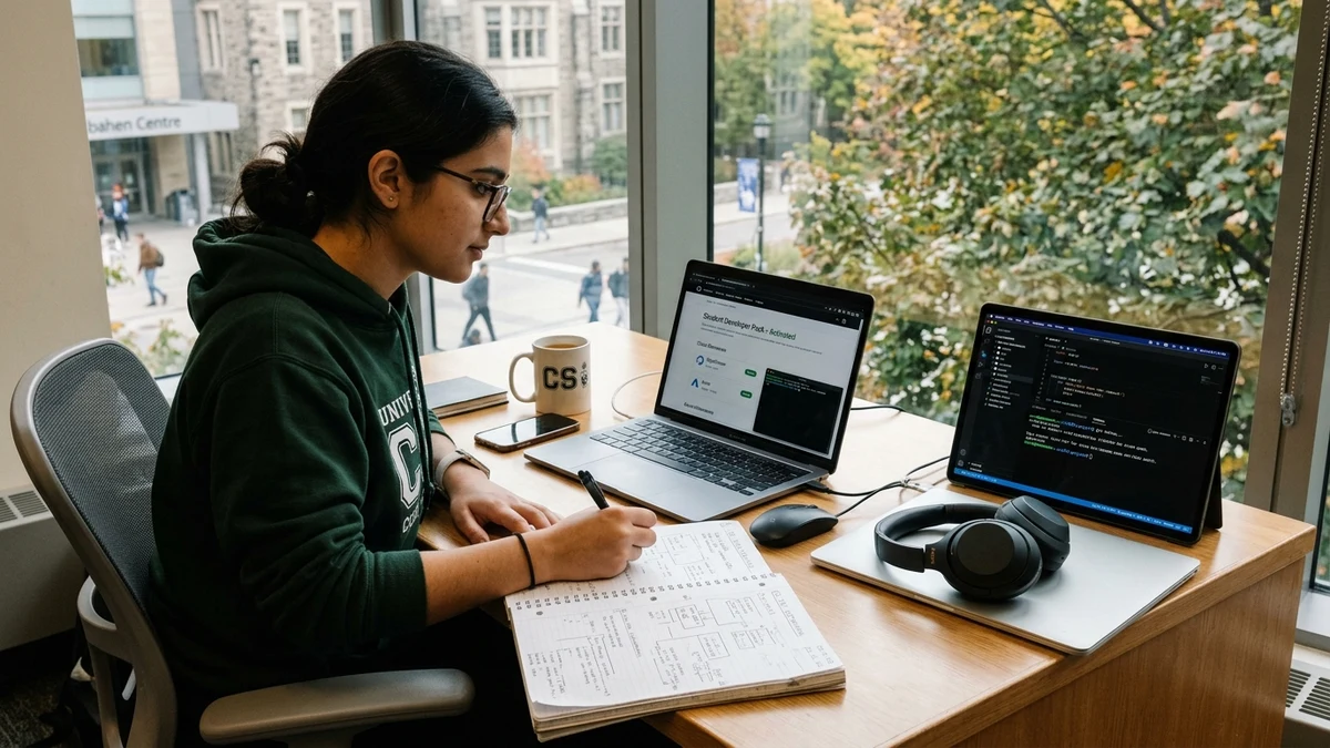 GitHub Student Developer Pack AI benefits overview and application dashboard